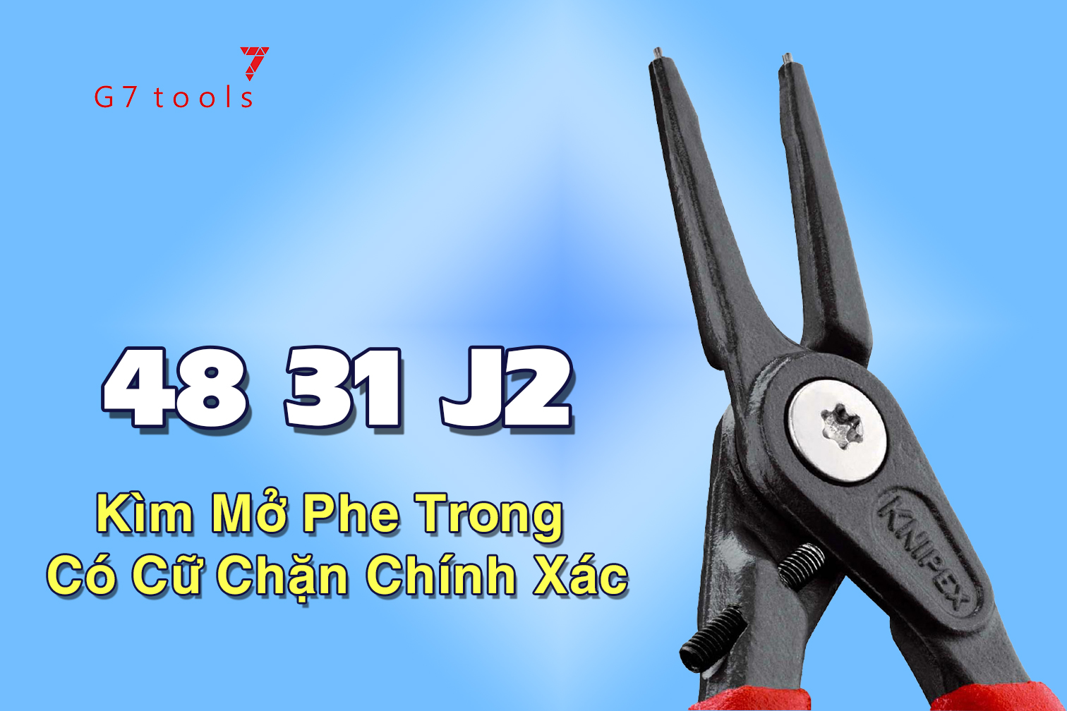 Kìm Mở Phe Trong Knipex 48 31 J2 Có Cữ Chặn Chính Xác