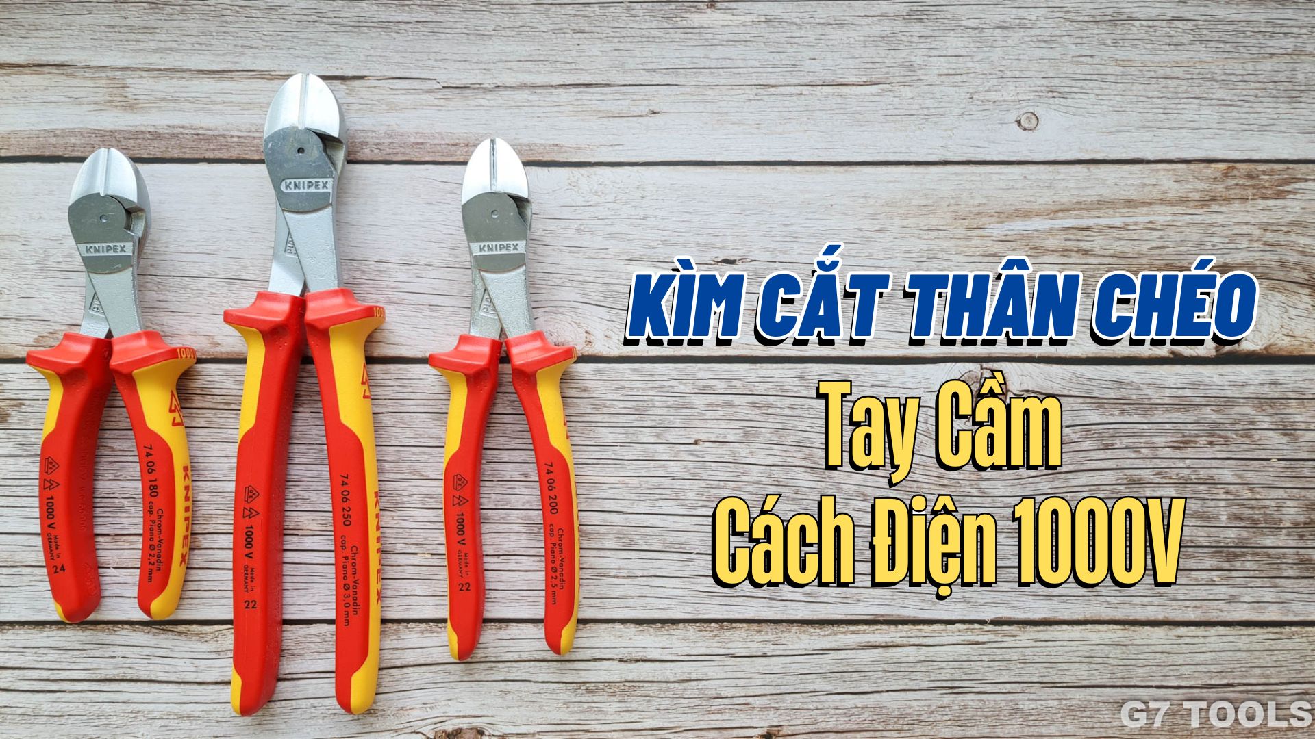 Kìm cắt thân chéo Knipex Cách Điện 1000V