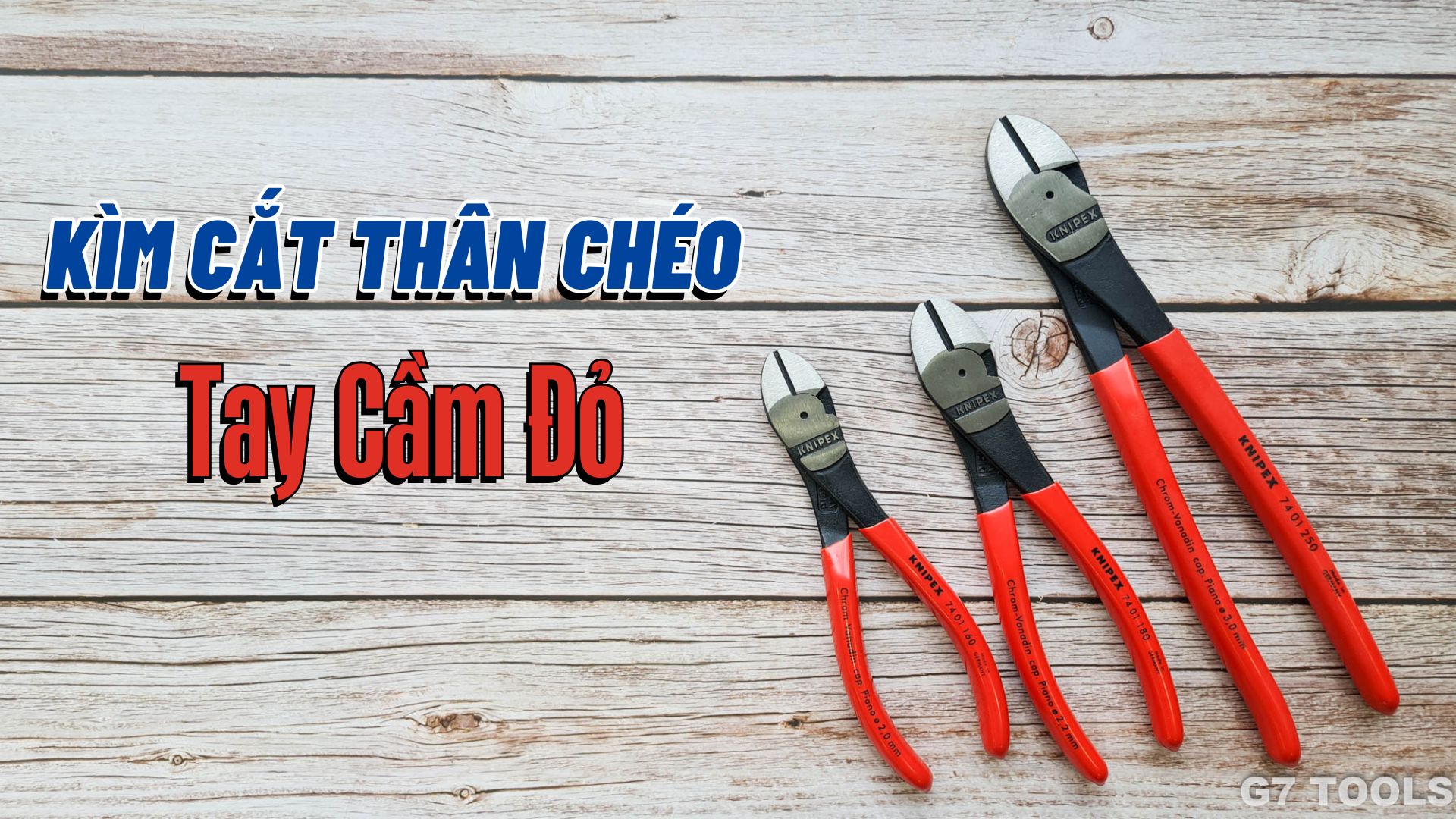 Kìm cắt thân chéo Knipex Tay cầm đỏ
