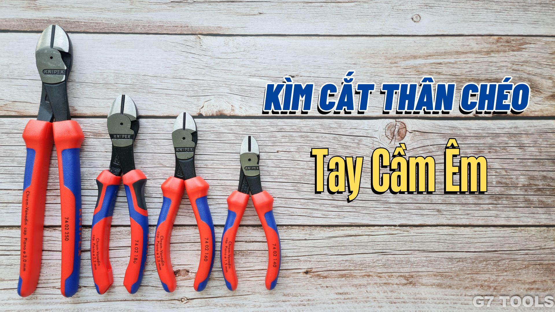 Kìm cắt thân chéo Knipex Tay Cầm Êm