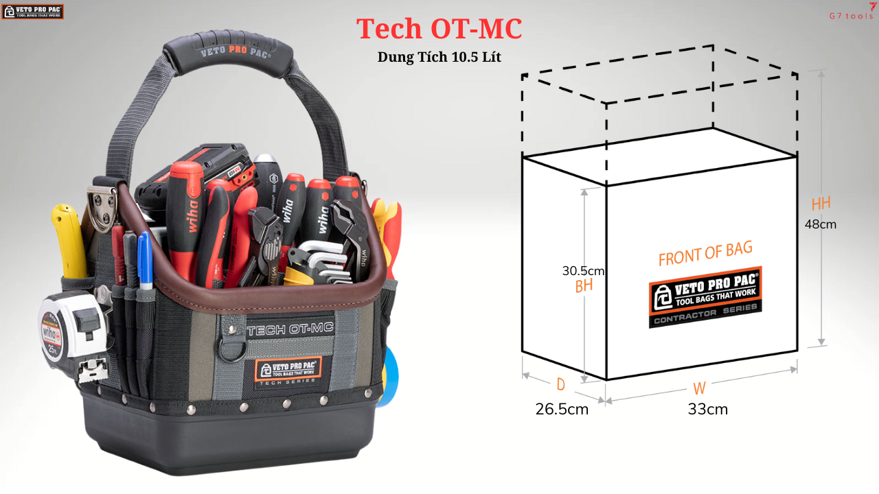 Túi Đeo Dụng Cụ Cao Cấp Veto Tech OT-MC