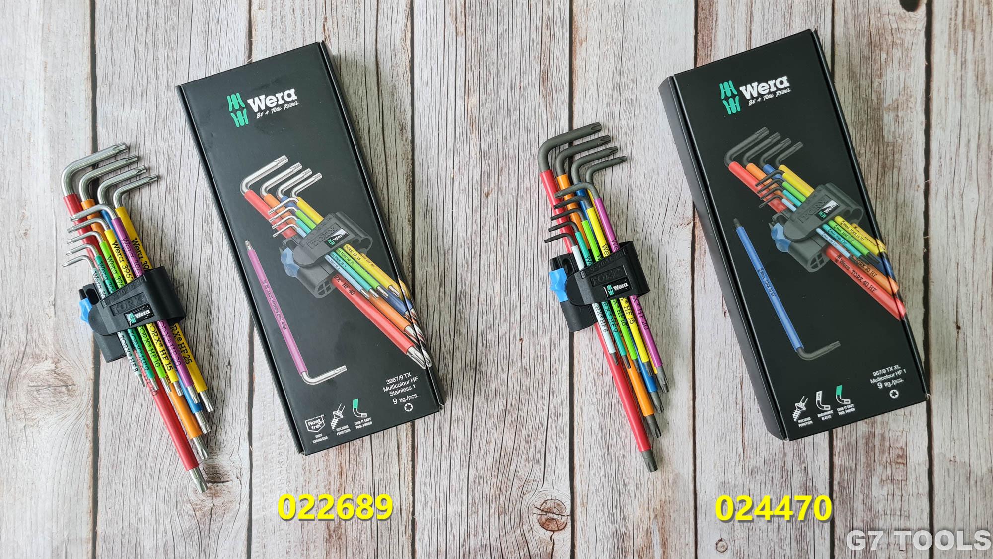 Bộ Wera 3967/9 TX Hoa Thị Torx 9 Chi Tiết Chất Liệu Thép Không Gỉ 022689