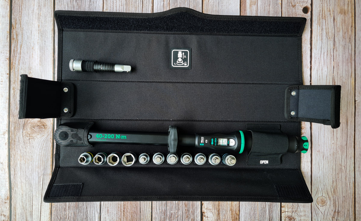 Bộ Cần Siết Lực Wera 1/2" Click-Torque C 3 Set 1 Dải Lực 40-200 Nm Gồm 13 Chi Tiết - 075680