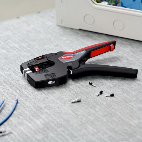 Kìm Tách Cáp Điện NexStrip Knipex 12 72 190 Có Chức Năng Bấm Cos Pin Rỗng