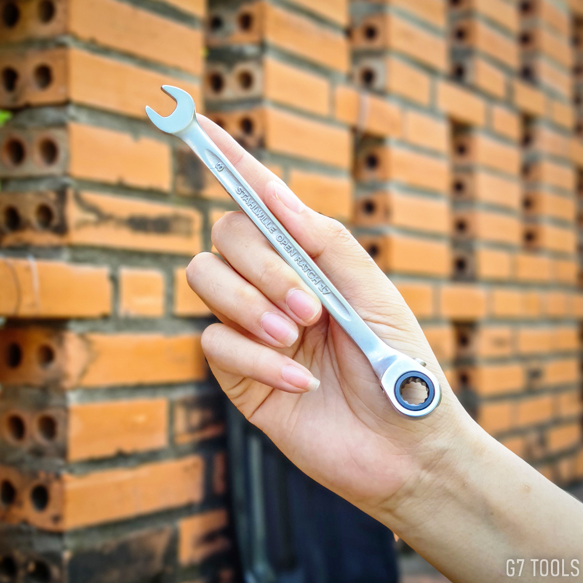 Stahlwille 96411705 Bộ Cờ Tự Động Gồm 5 Chiếc Đầu Cong 15° Có 72 Bánh Răng