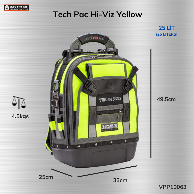 Ba Lô Veto Tech Pac Hi-Viz Yellow