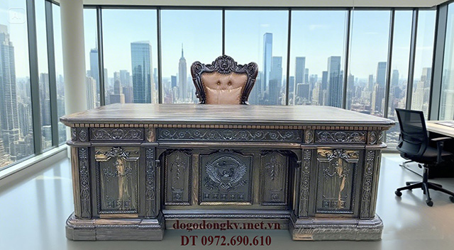 Bàn ghế giám đốc gỗ mun