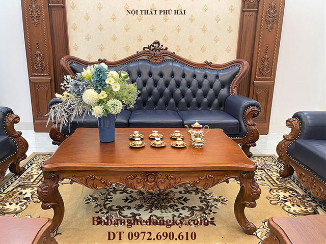 Bàn ghế sofa da