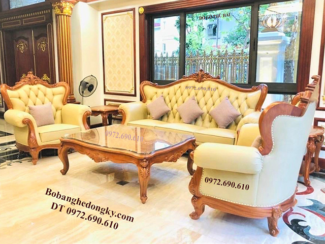 Bàn ghế sofa da