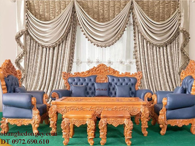 bàn ghế sofa da