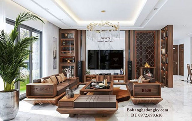 Bàn ghế sofa gỗ hiện đại
