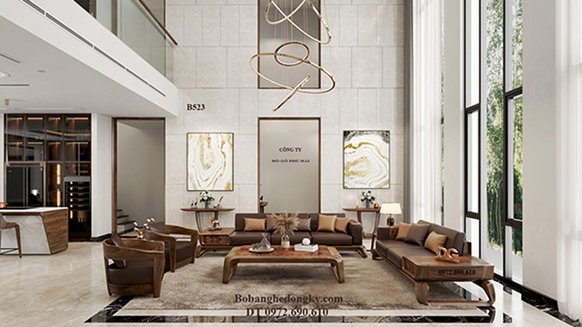 Bàn ghế sofa gỗ hiện đại