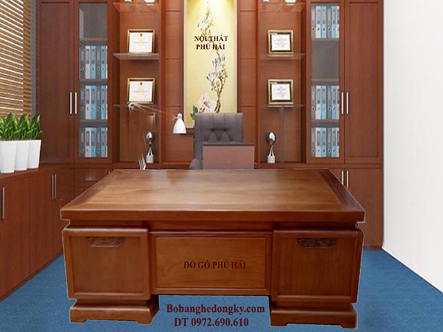 Bàn giám đốc gỗ gõ đỏ