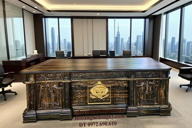 Bàn giám đốc gỗ mun đẹp