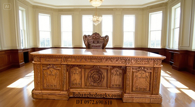 Bàn làm việc gỗ hương