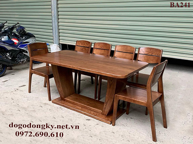 Bộ bàn ăn gỗ tự nhiên