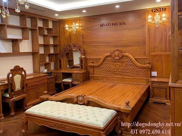 giường ngủ gỗ hương đá