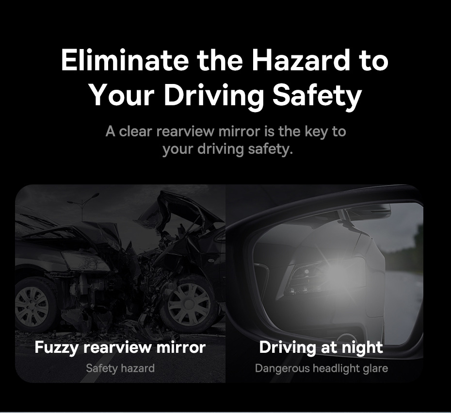 chube Phim chống nước gương chiếu hậu Baseus ClearSight Clear, gói 2