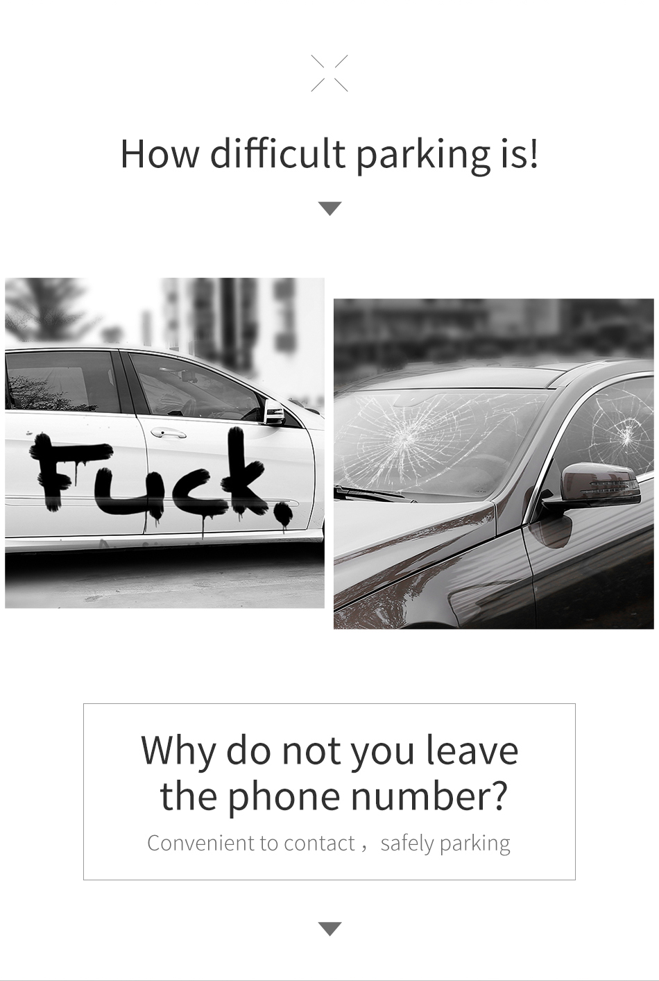 chube Bảng số điện thoại Baseus Metal Parking Card dùng cho xe hơi