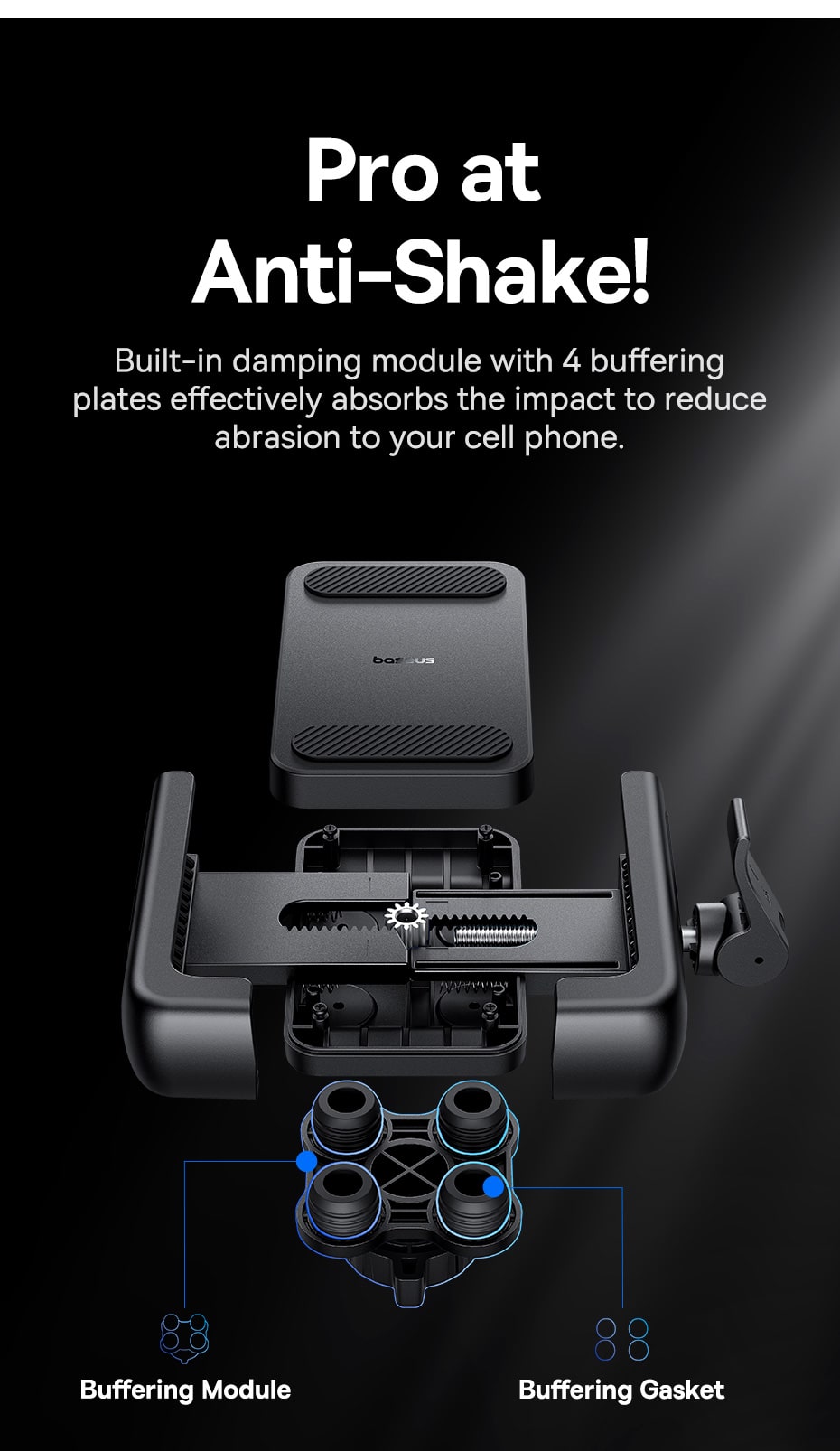 chube Đế Giữ Điện Thoại Xe Máy Baseus GoTrip Series Bike Phone Mount