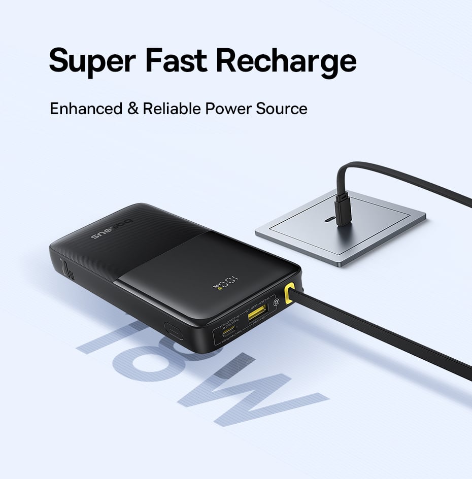 chube Backup Battery with cable Baseus Bipow2 10000mAh/20000mah 20W