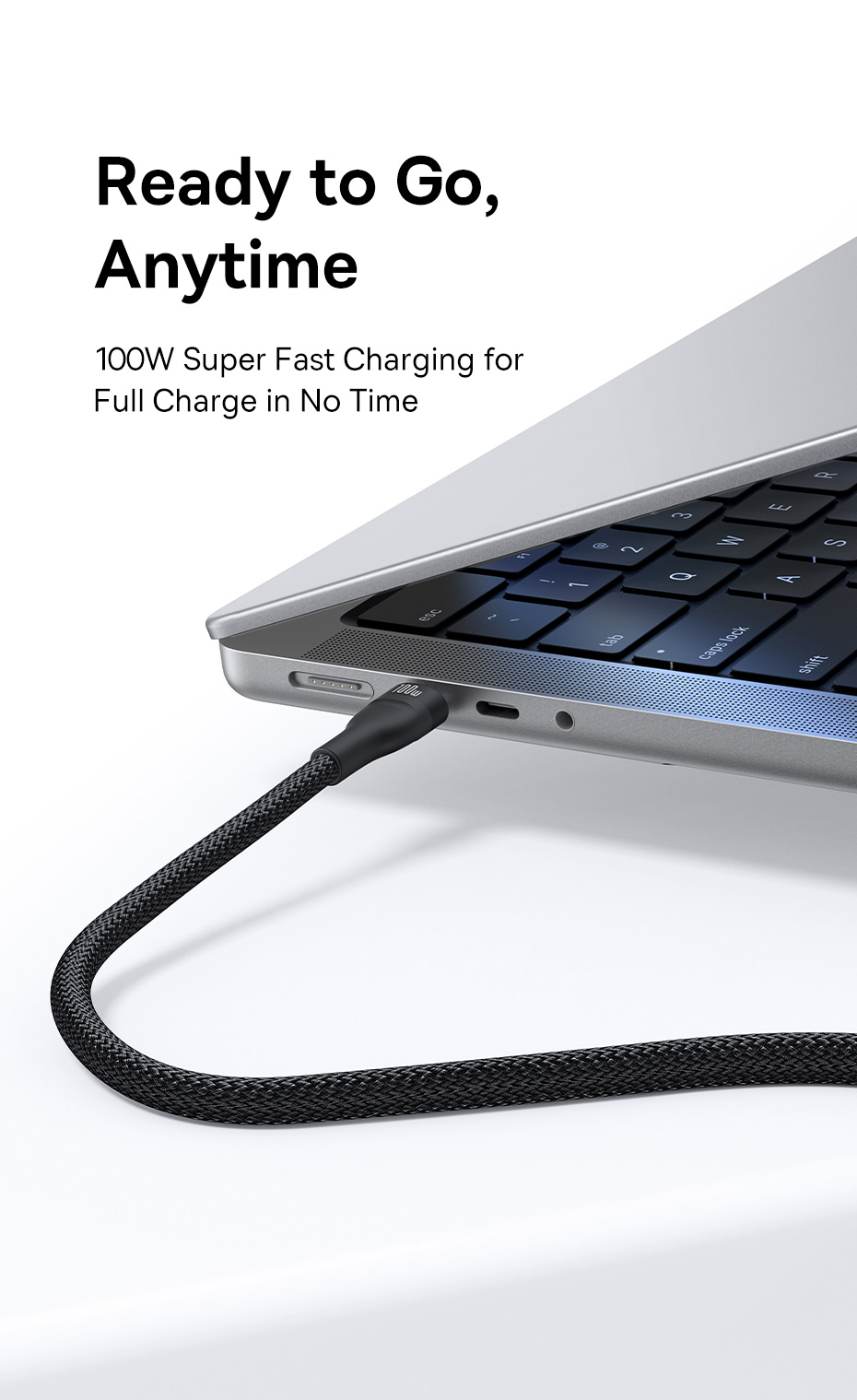 chube Cáp sạc nhanh 1 for 3 Baseus Flash Series 3 100W C to C+C+L