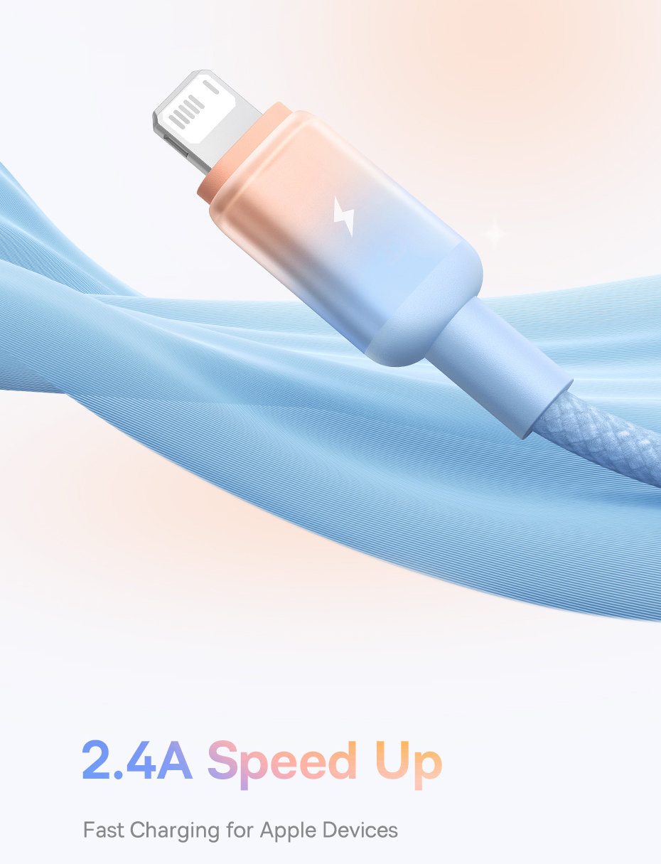 chube Cáp Sạc Nhanh USB to Lightning Baseus Discolor Series 2.4A