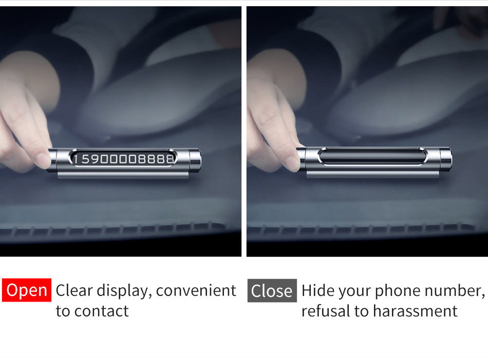 chube Bảng số điện thoại Baseus Metal Parking Card dùng cho xe hơi