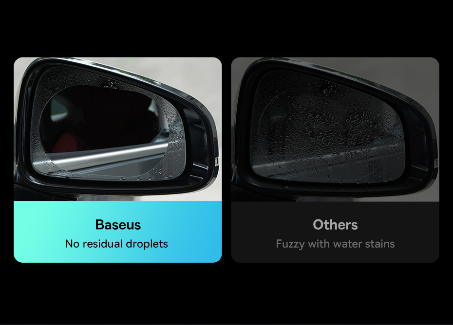 chube Phim chống nước gương chiếu hậu Baseus ClearSight Clear, gói 2