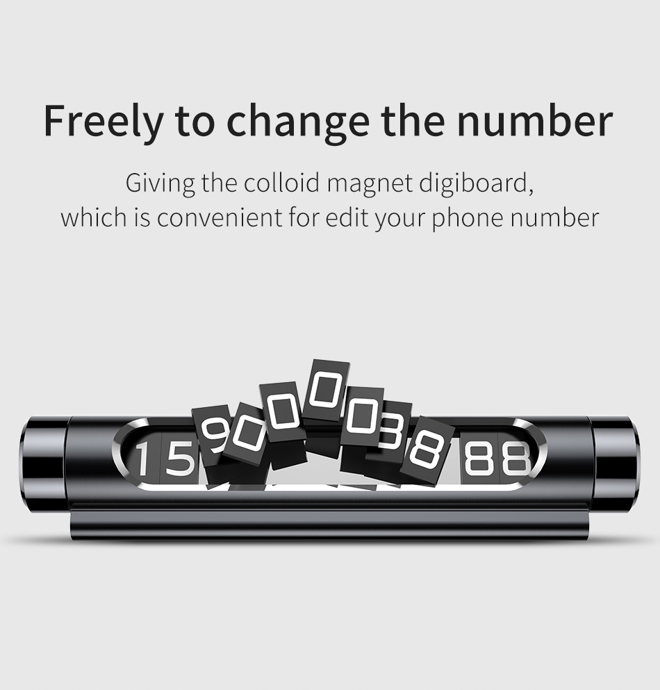 chube Bảng số điện thoại Baseus Metal Parking Card dùng cho xe hơi