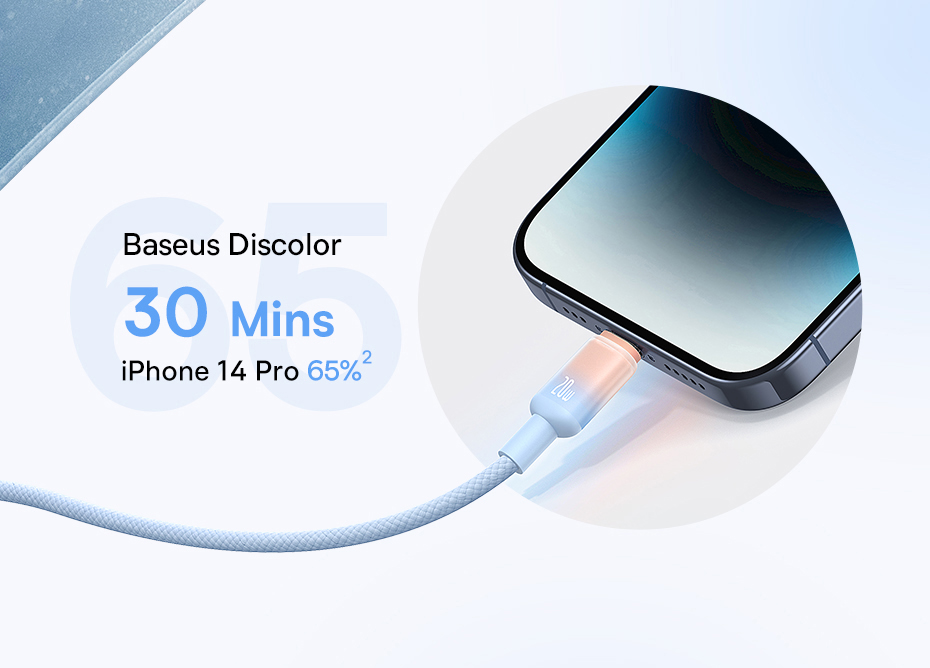 chube Cáp Sạc Nhanh C to Lightning Baseus Discolor Series 20W