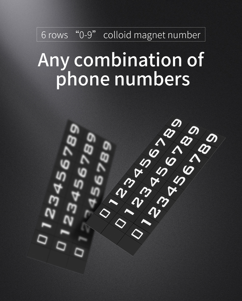 chube Bảng số điện thoại Baseus Metal Parking Card dùng cho xe hơi