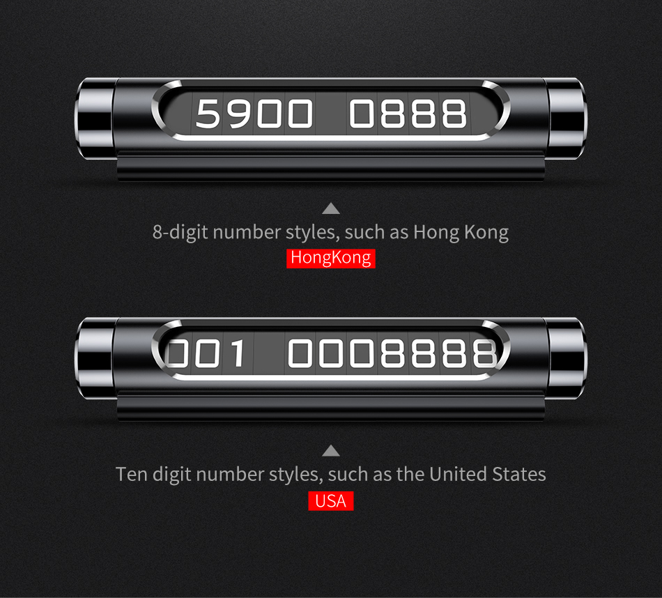 chube Bảng số điện thoại Baseus Metal Parking Card dùng cho xe hơi