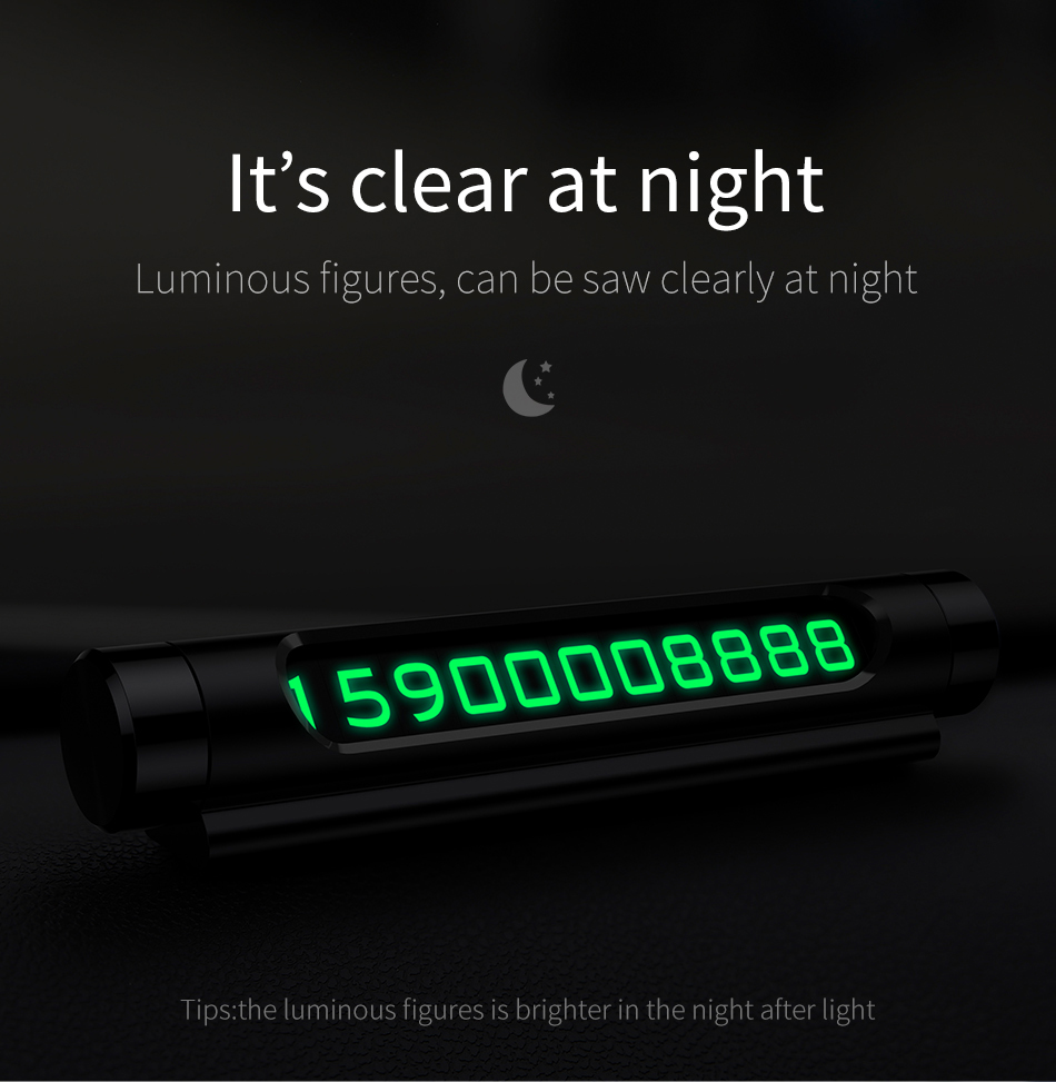 chube Bảng số điện thoại Baseus Metal Parking Card dùng cho xe hơi