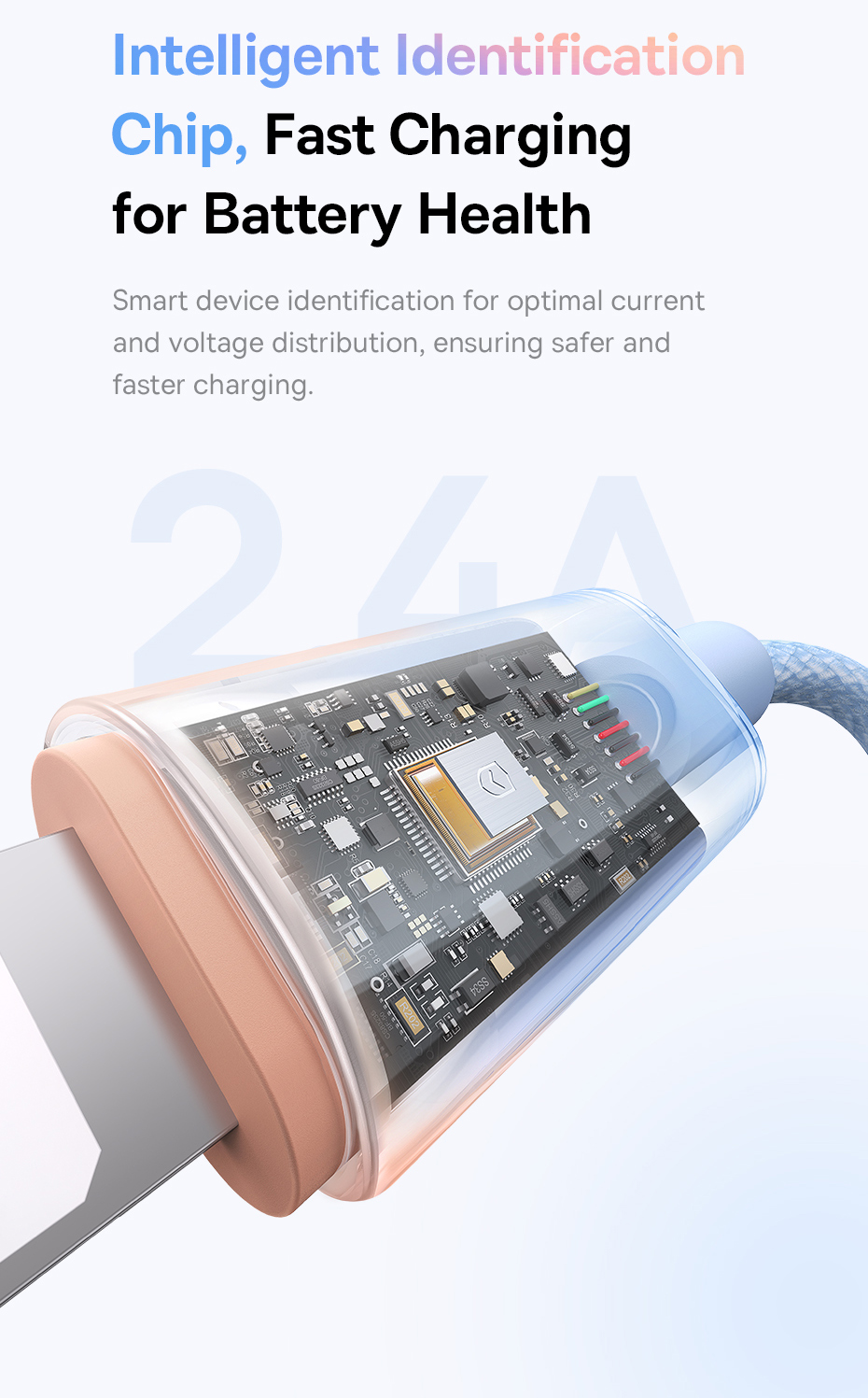 chube Cáp Sạc Nhanh USB to Lightning Baseus Discolor Series 2.4A