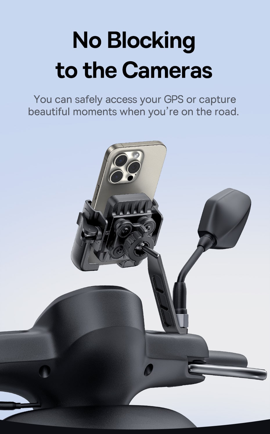 chube Đế Giữ Điện Thoại Xe Máy Baseus GoTrip Series Bike Phone Mount