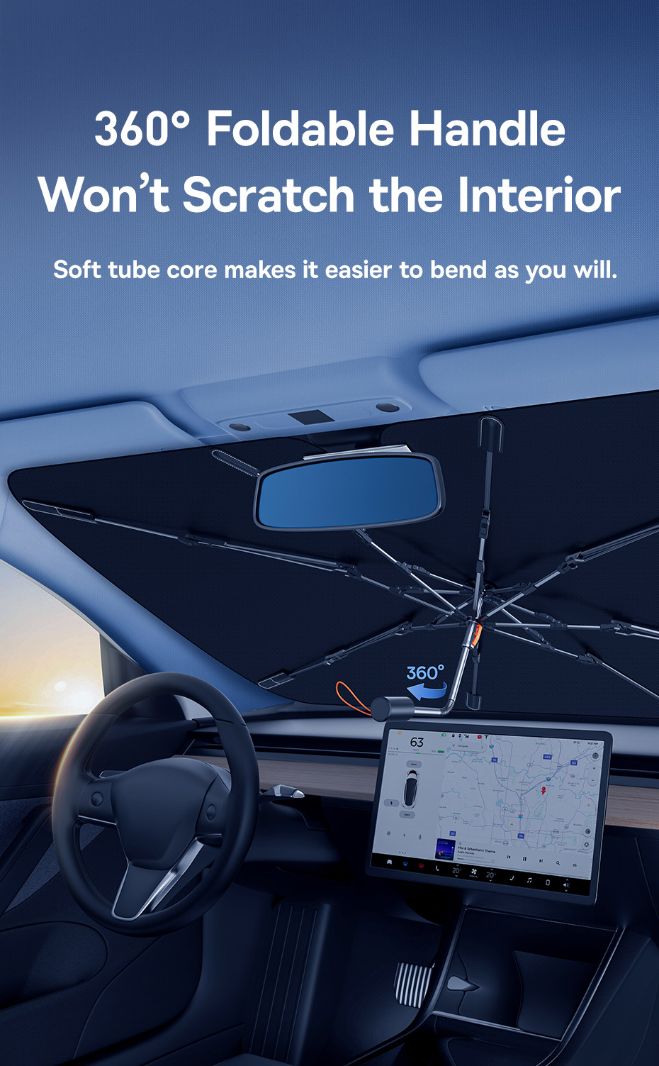 chube Dù 2 lớp che nắng kính chắn gió Baseus CoolRide Pro