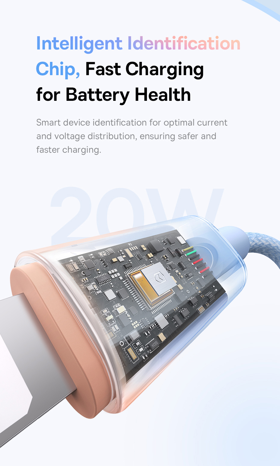 chube Cáp Sạc Nhanh C to Lightning Baseus Discolor Series 20W