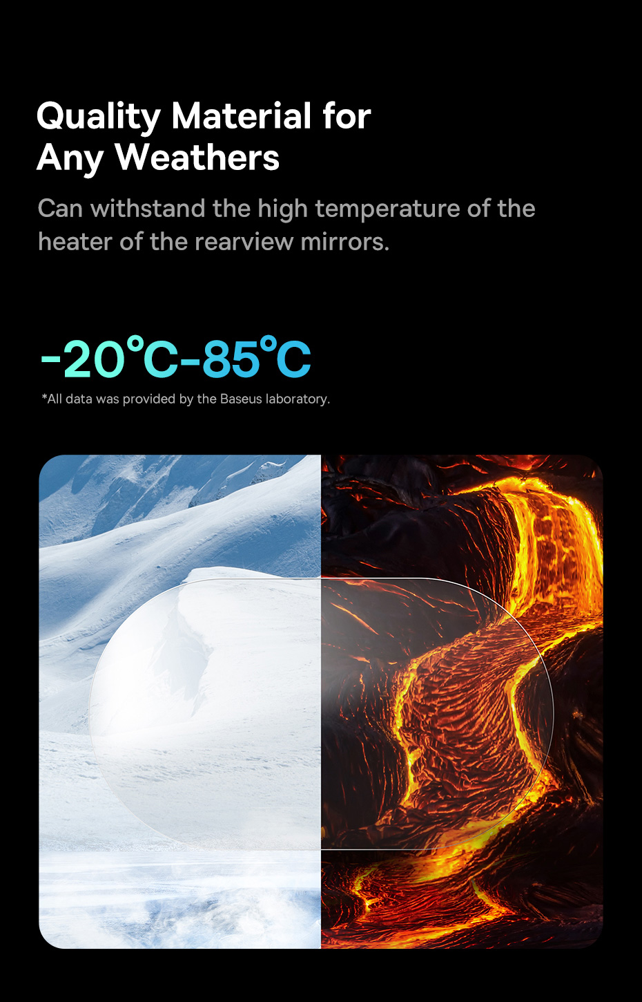 chube Phim chống nước gương chiếu hậu Baseus ClearSight Clear, gói 2