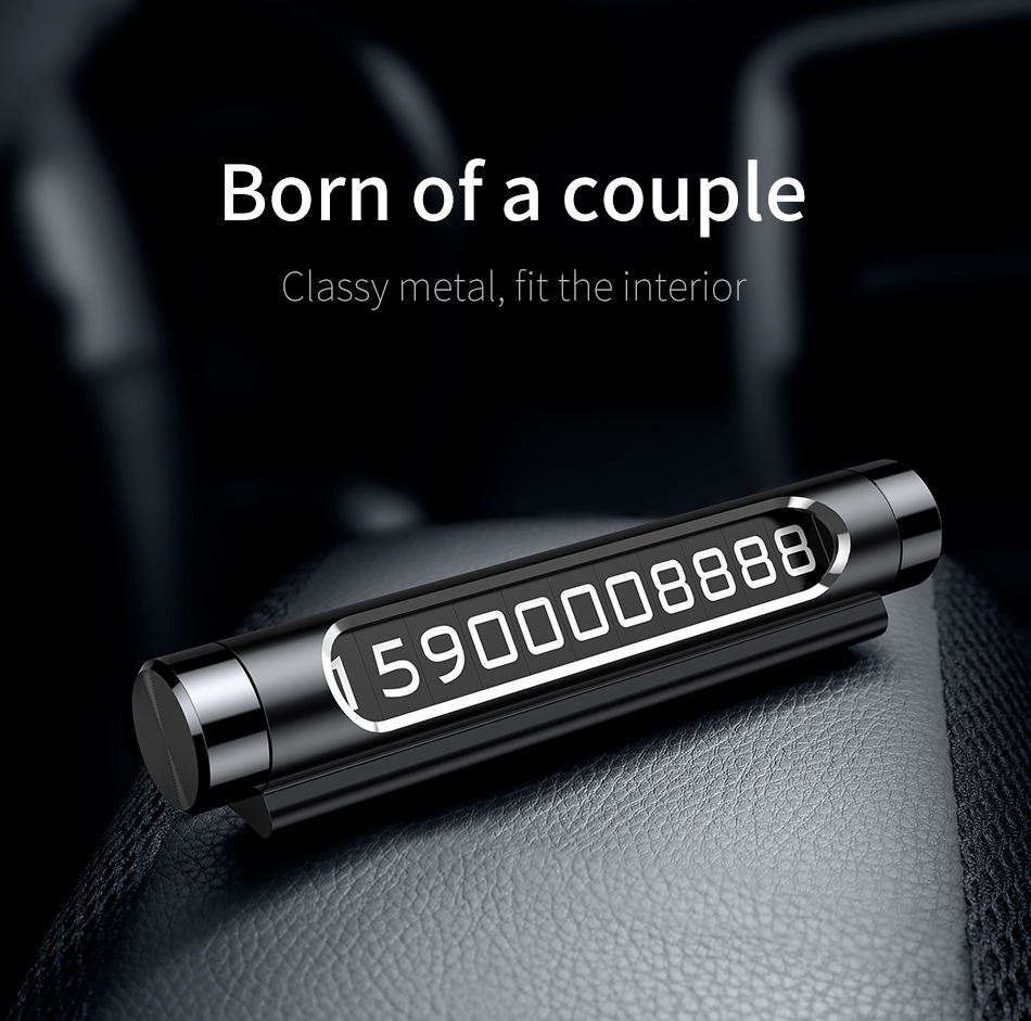 chube Bảng số điện thoại Baseus Metal Parking Card dùng cho xe hơi
