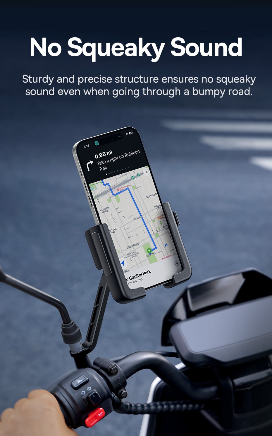 chube Đế Giữ Điện Thoại Xe Máy Baseus GoTrip Series Bike Phone Mount