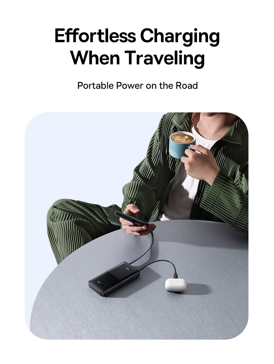 chube Backup Battery with cable Baseus Bipow2 10000mAh/20000mah 20W