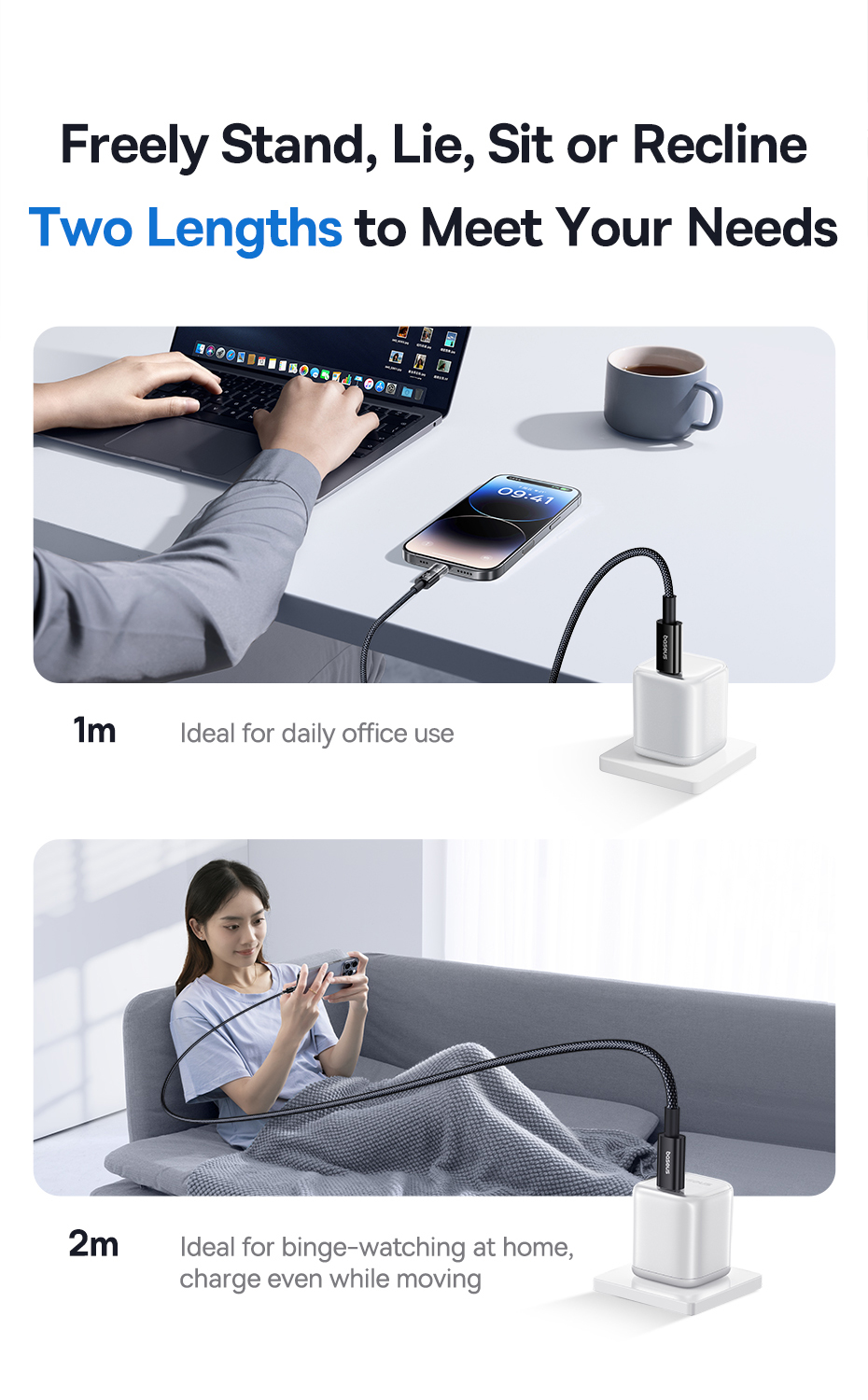 chube Cáp Sạc Nhanh C to Lightning Baseus Display 2 20W