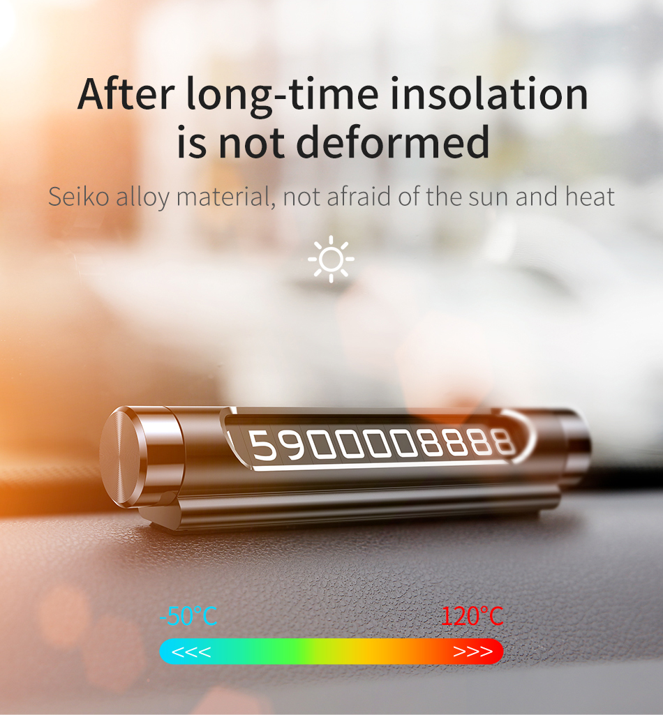 chube Bảng số điện thoại Baseus Metal Parking Card dùng cho xe hơi