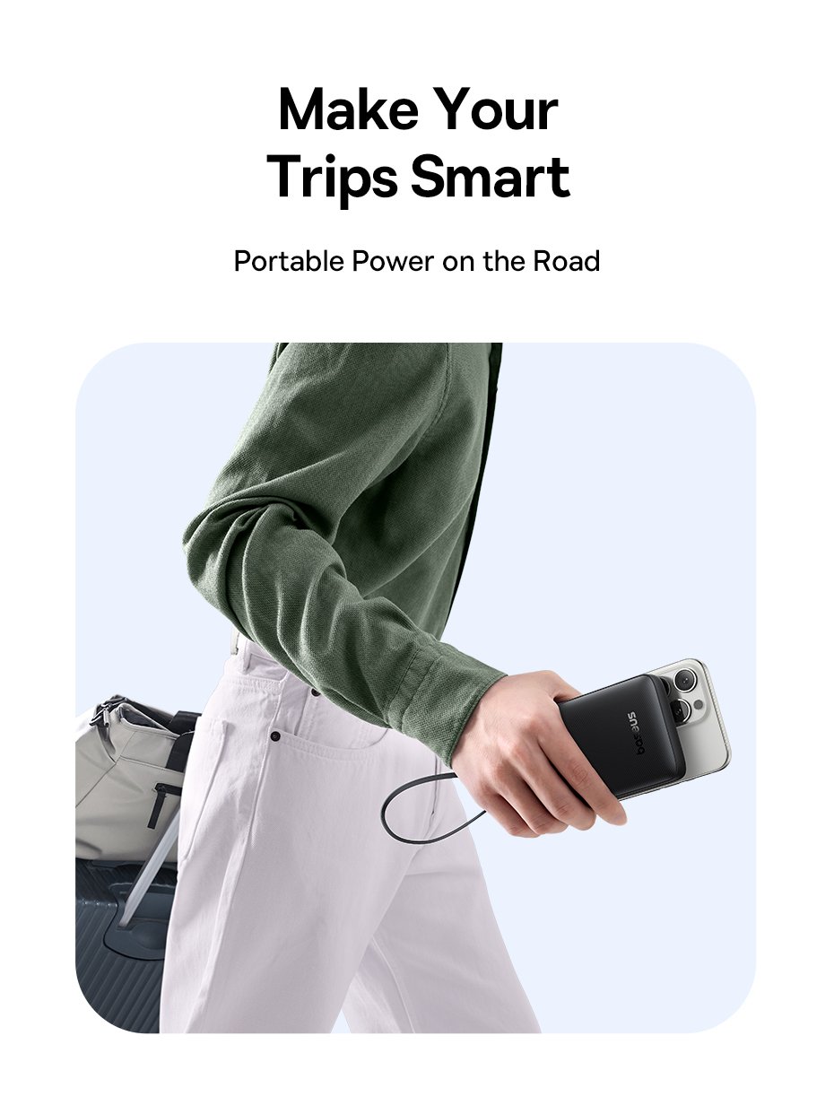 chube Backup Battery with cable Baseus Bipow2 10000mAh/20000mah 20W