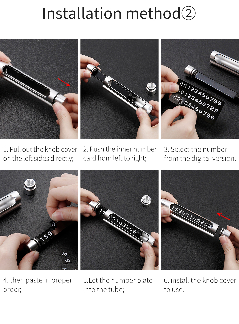 chube Bảng số điện thoại Baseus Metal Parking Card dùng cho xe hơi