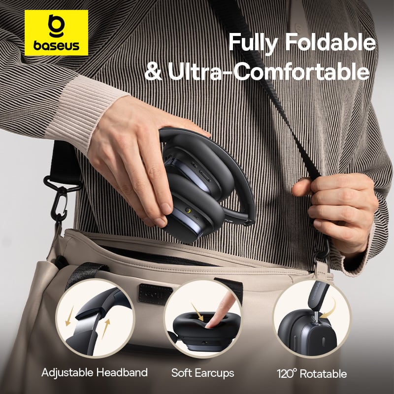 chube Tai Nghe Chụp Tai Không Dây Baseus Bowie H1s