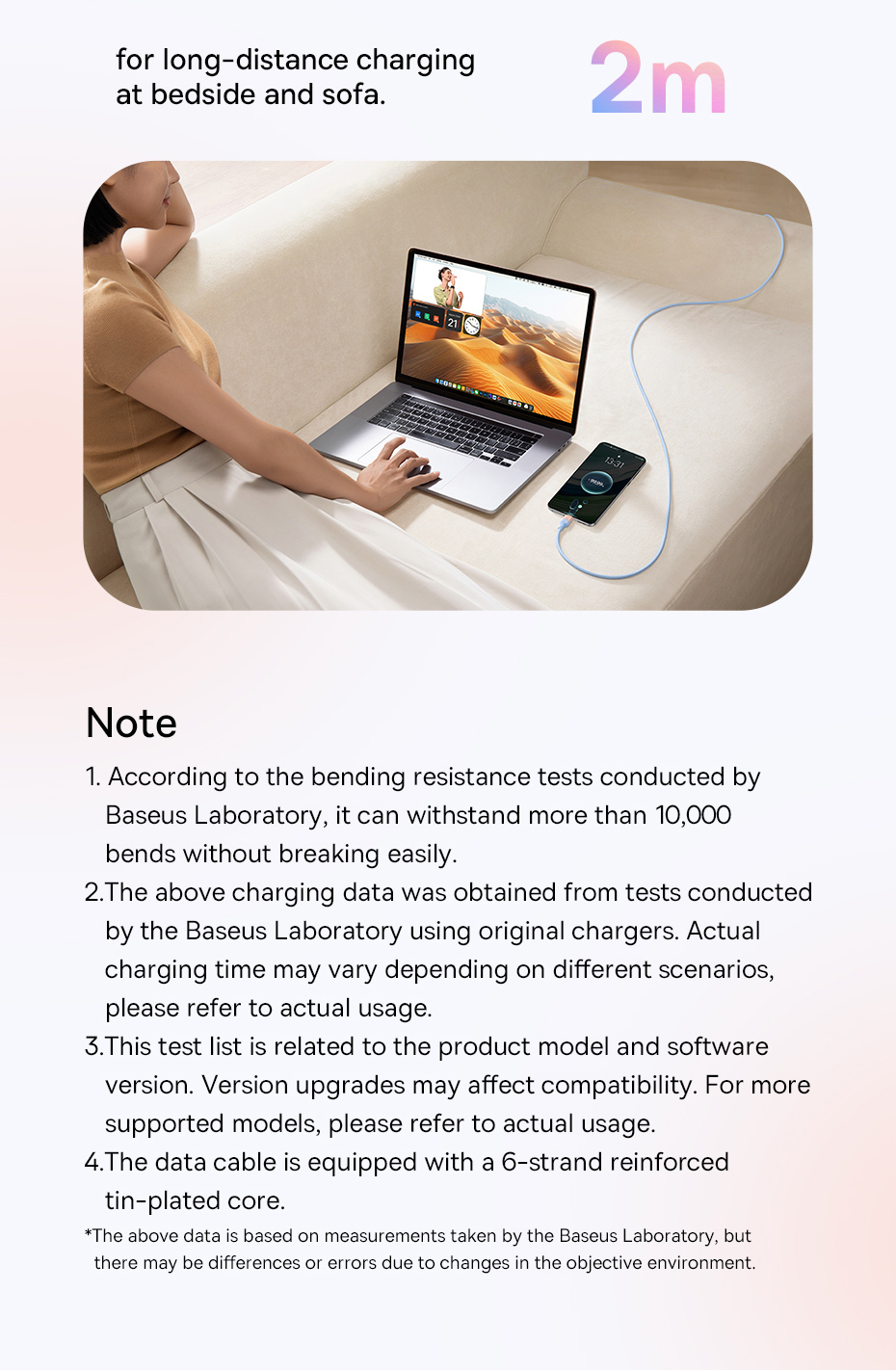 chube Cáp Sạc Nhanh USB to Type-C Baseus Discolor Series 100W