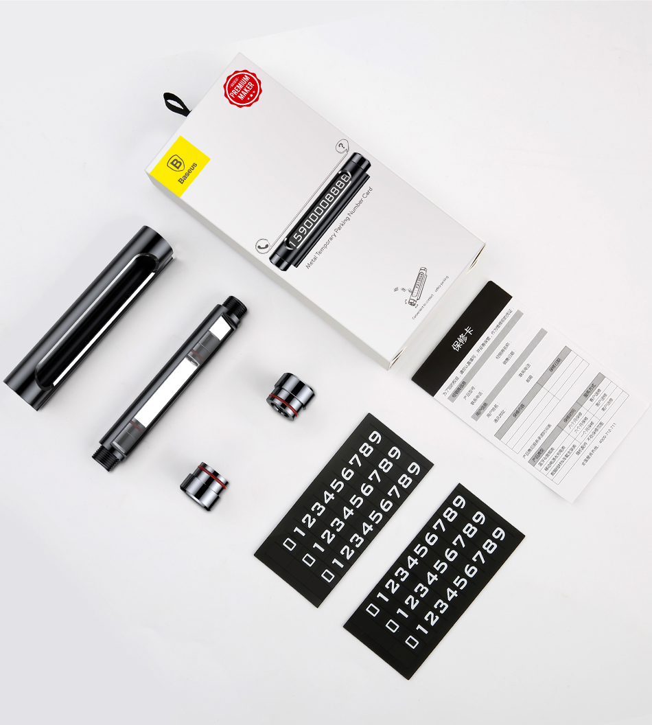 chube Bảng số điện thoại Baseus Metal Parking Card dùng cho xe hơi