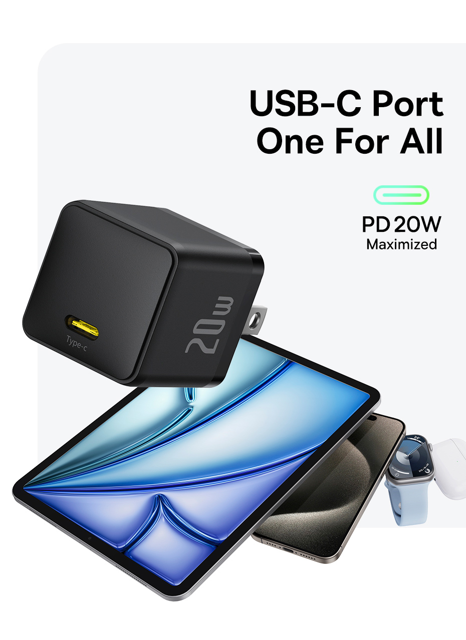 chube Củ Sạc Nhanh Baseus Palm 1C 20W